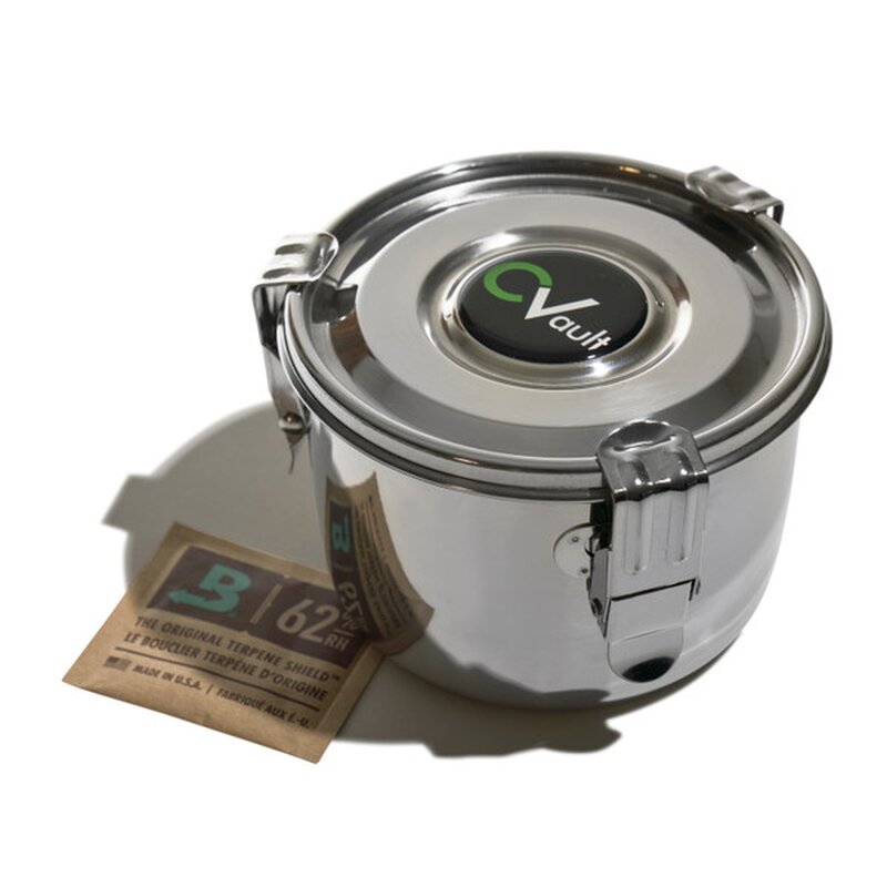 CVault Edelstahl Vakuum Container + Boveda 62%