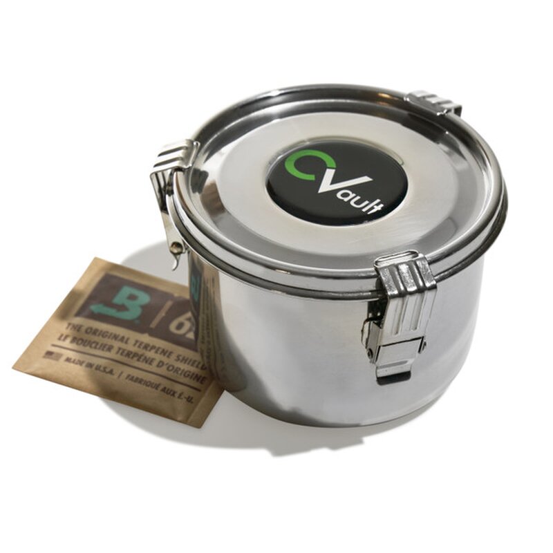 CVault Edelstahl Vakuum Container + Boveda 62%