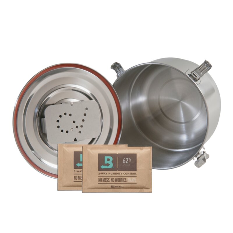 CVault Edelstahl Vakuum Container + Boveda 62%