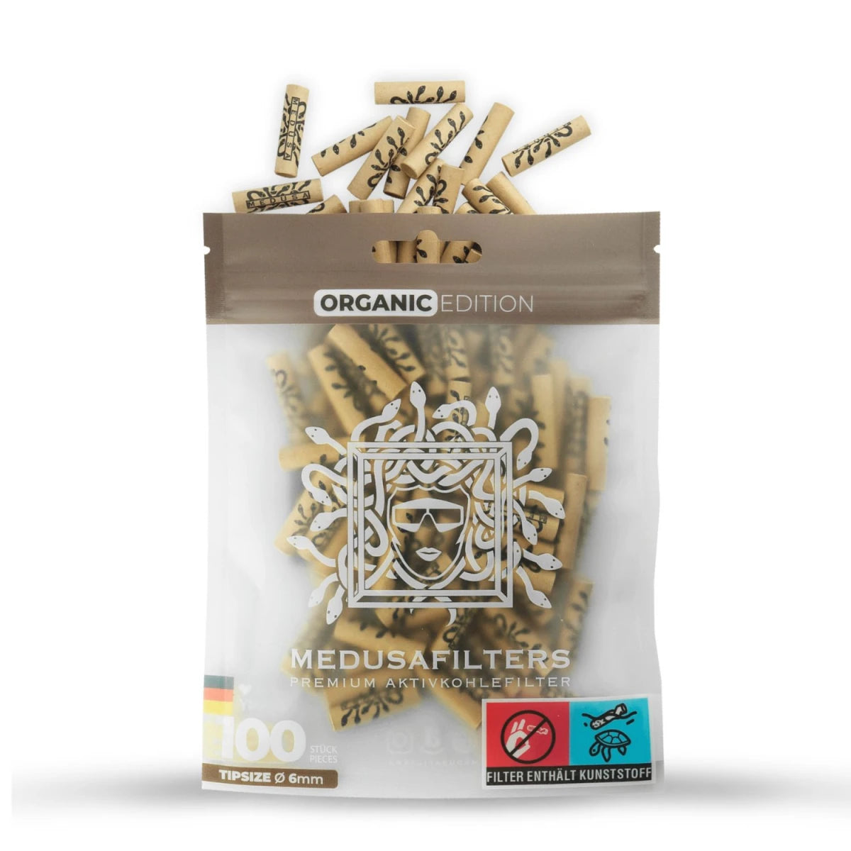 Medusa - Aktivkohlefilter - Ø 6mm 100 stk. pro Beutel