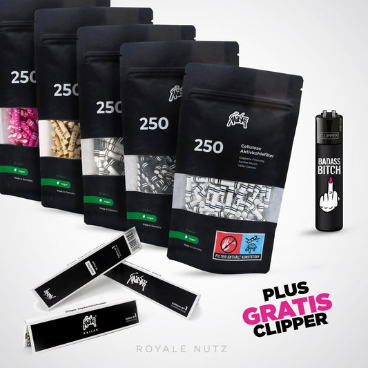 Aktivkohlefilter 6mm - 250 Stück - Alle Farben