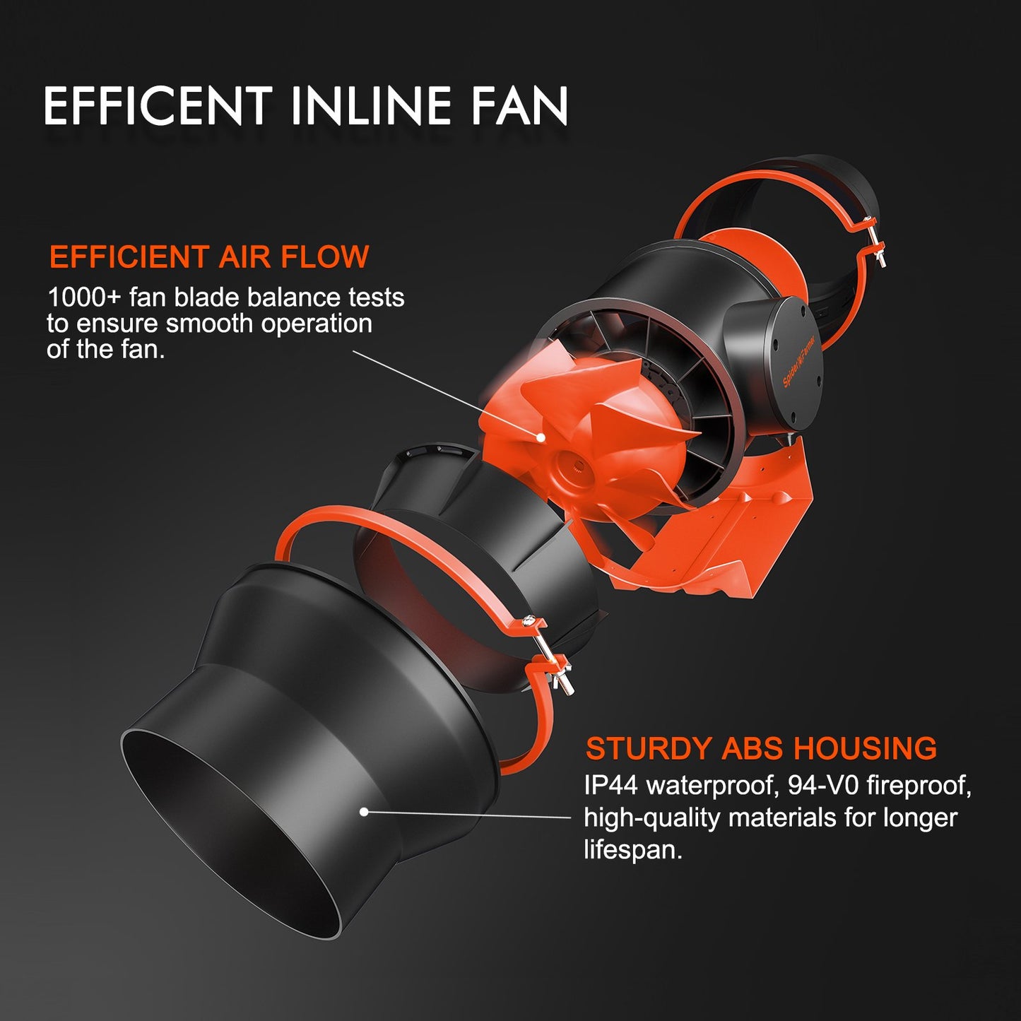 6 Zoll Inline-Ventilator Luft-Kohlefilter Belüftung Combo mit Drehzahlregler