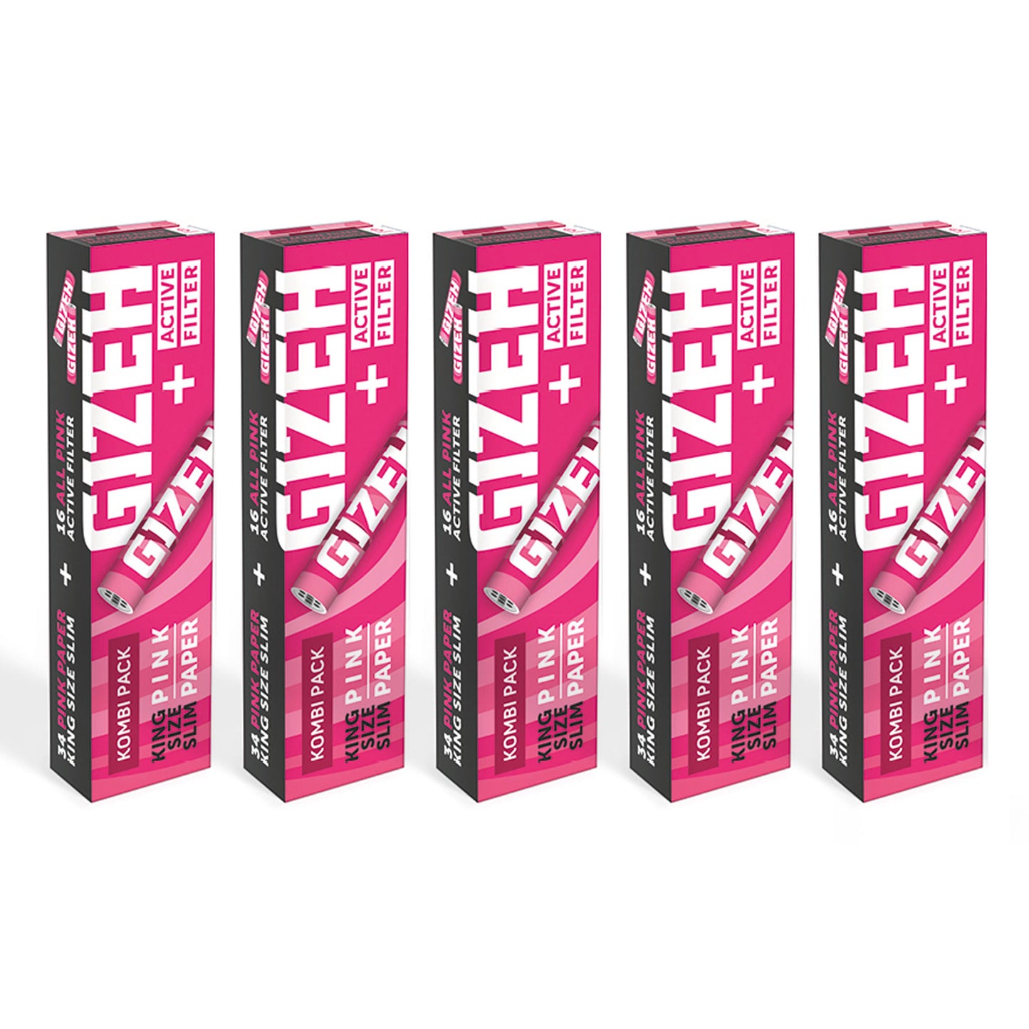 Gizeh Pink King Size Slim + Aktiv Filter