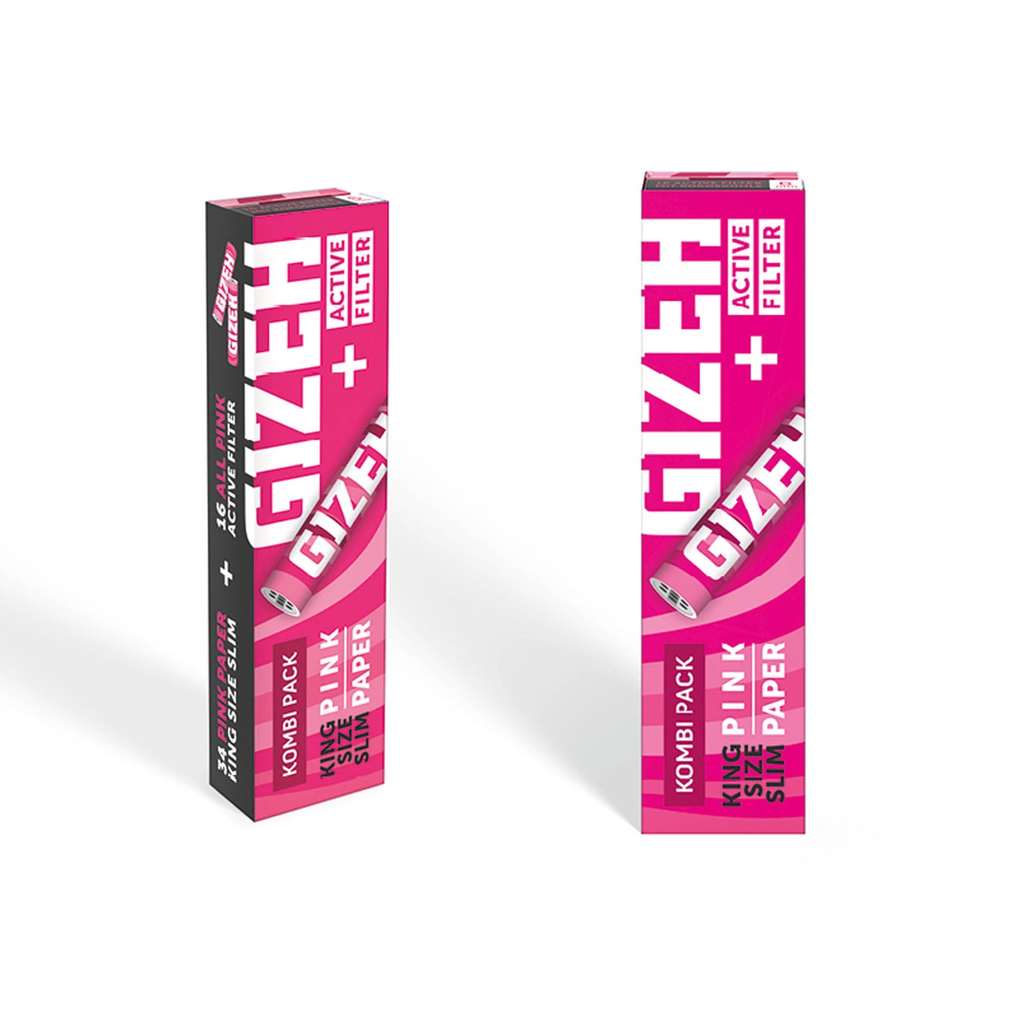 Gizeh Pink King Size Slim + Aktiv Filter