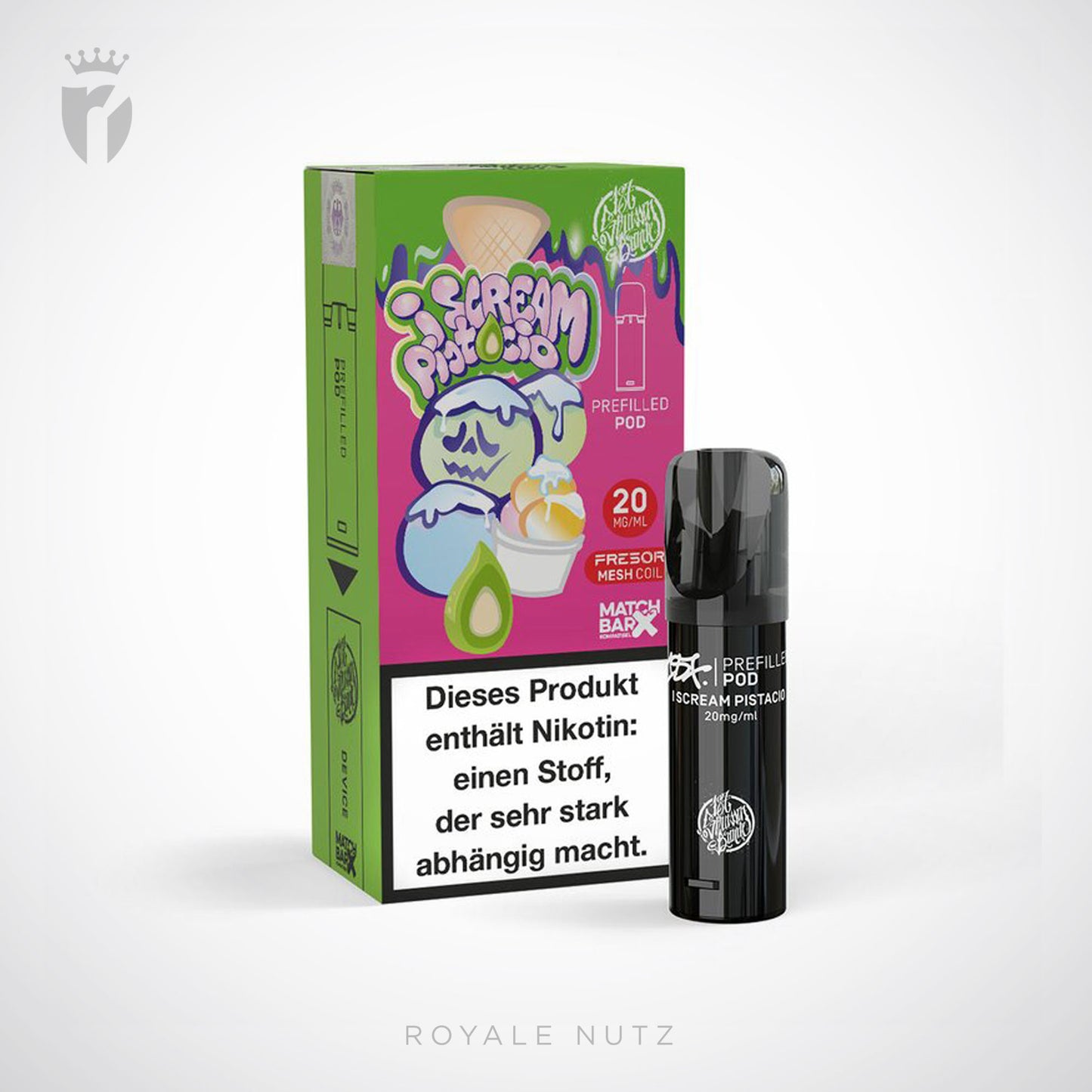 187 Strassenbande - Prefilled Pod - I Scream Pistacio - 20mg/ml
