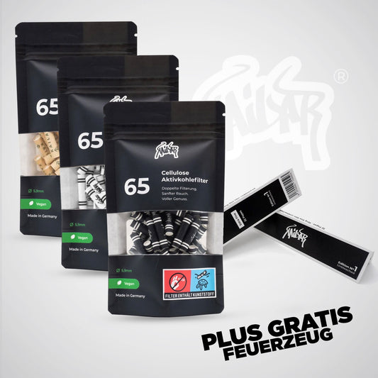 Aktivkohlefilter 6mm - 65 Stück - Alle Farben