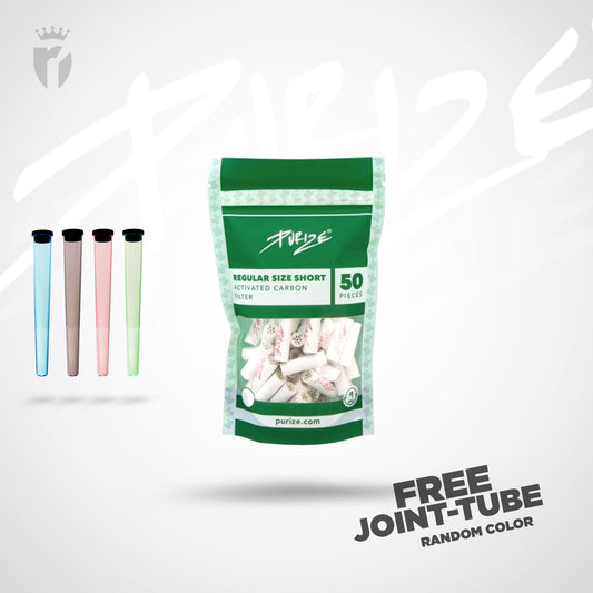 PURIZE Regular Size Short - Aktivkohlefilter - Ø 9mm 50 stk. pro Beutel