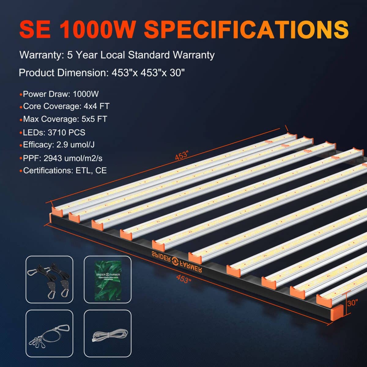 SE1000W LED Pflanzenlampe CO2 Gewächshauslampe Pflanzenlampe Pflanzlicht
