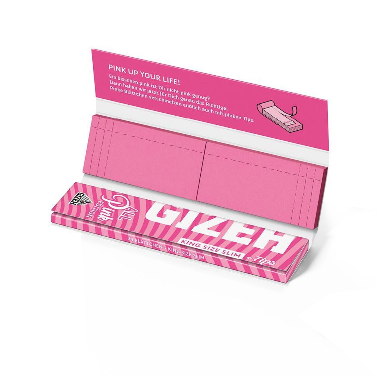 Gizeh All Pink King Size Slim + Tips
