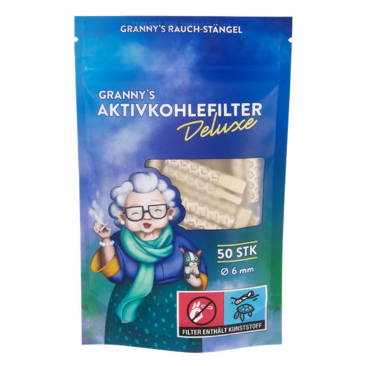 GRANNYS Weed Deluxe Aktivkohlefilter 6mm - 50 Stück