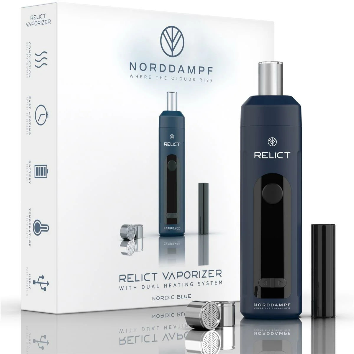 Norddampf Relict Vaporizer - Deep Black / Nordic Blue